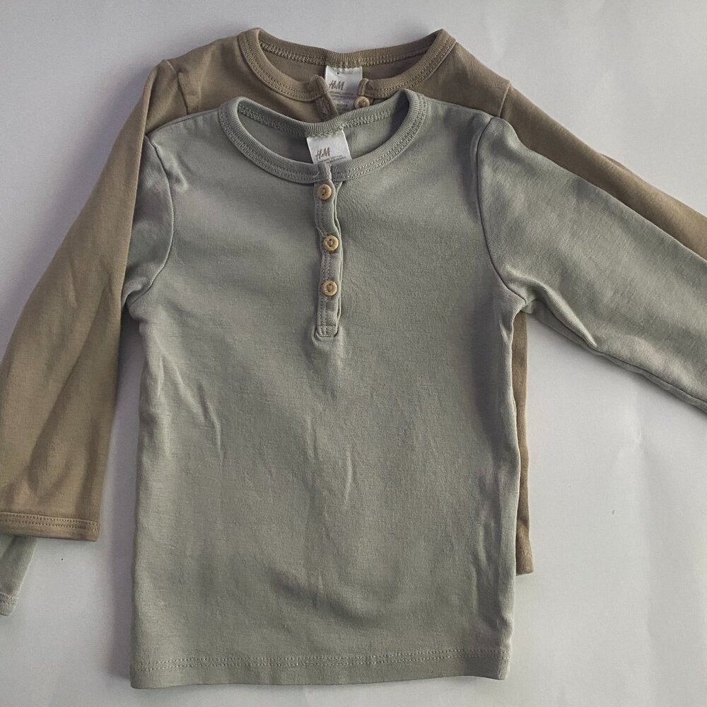 H&M 12-18 months Boys Organic Cotton Long Sleeve Bundle